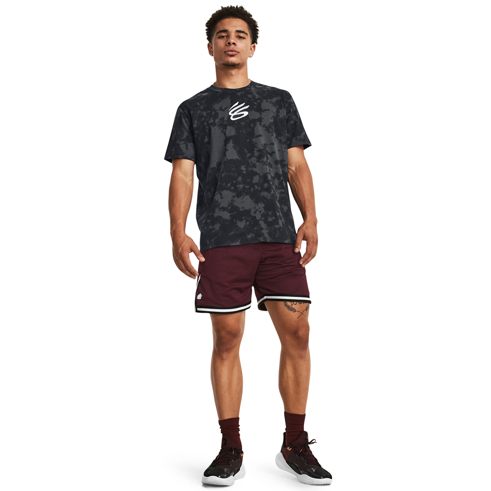 T-Shirts Under Armour Curry Logo Heavyweight Black