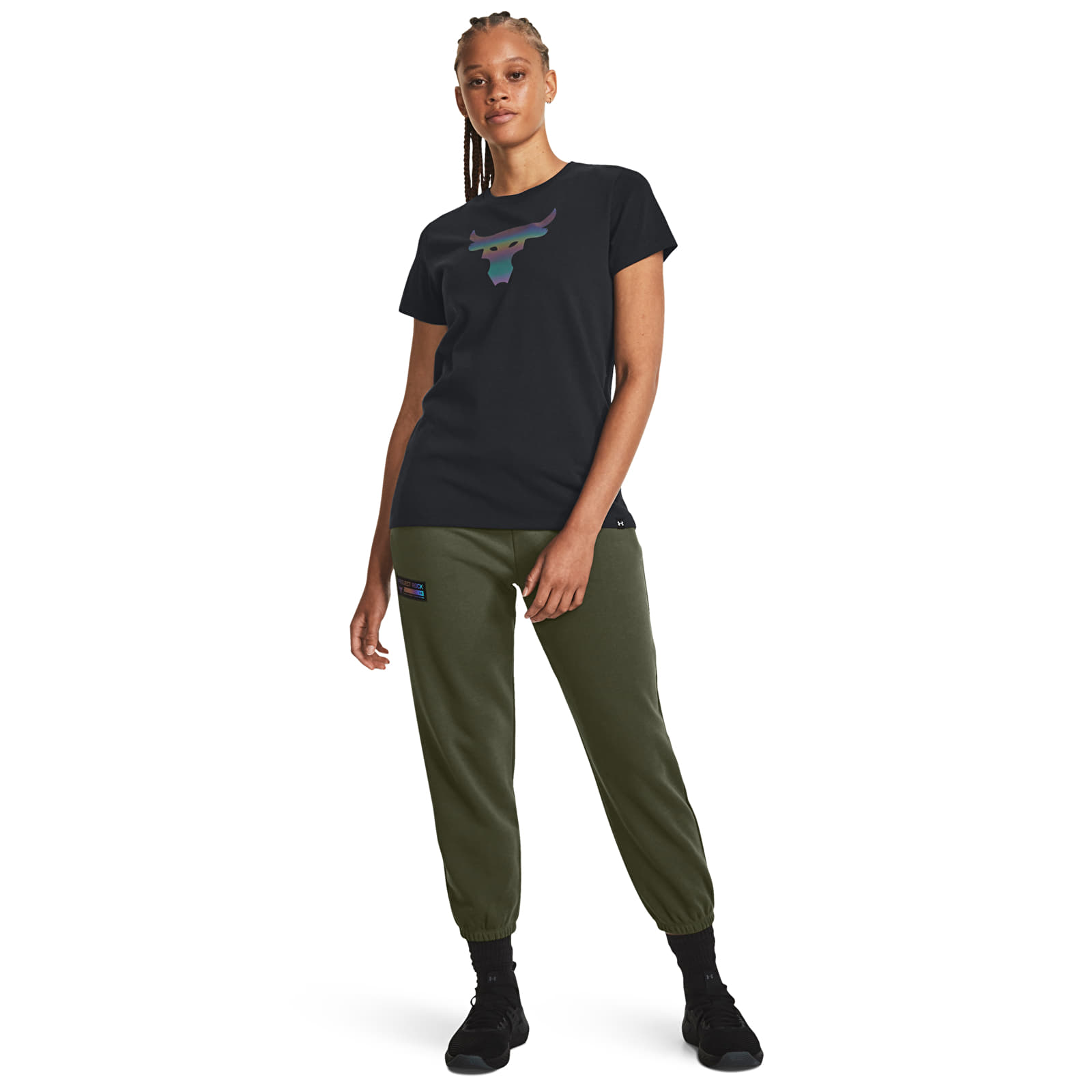majice kratkih rukava Under Armour Project Rck Nght Shft Ss Hw Q4 Black