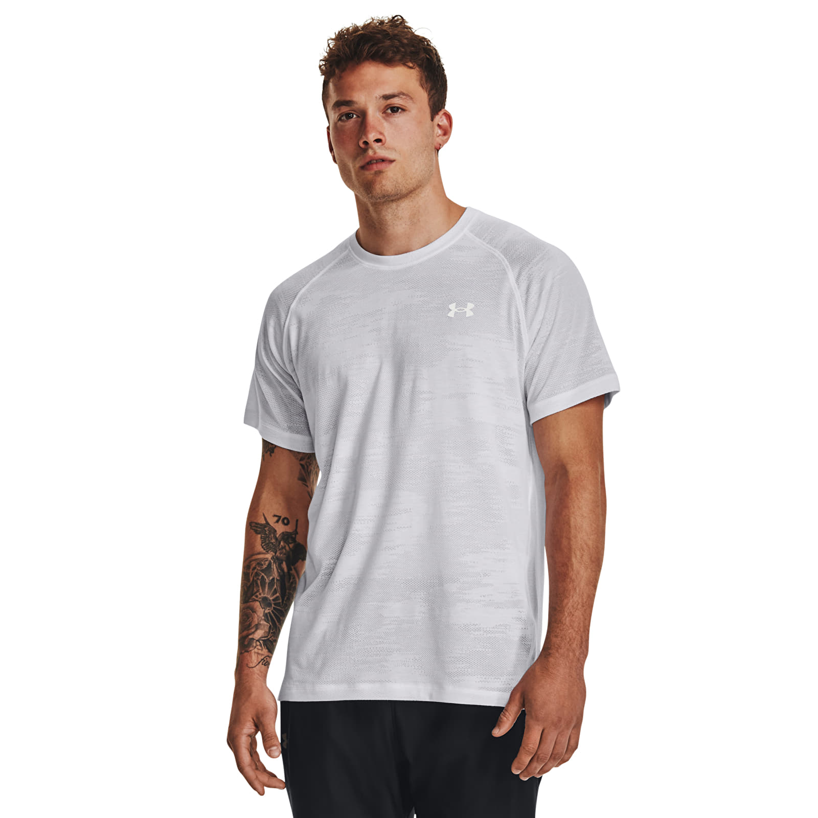 T-krekli Under Armour Streaker Speedcamo Ss White