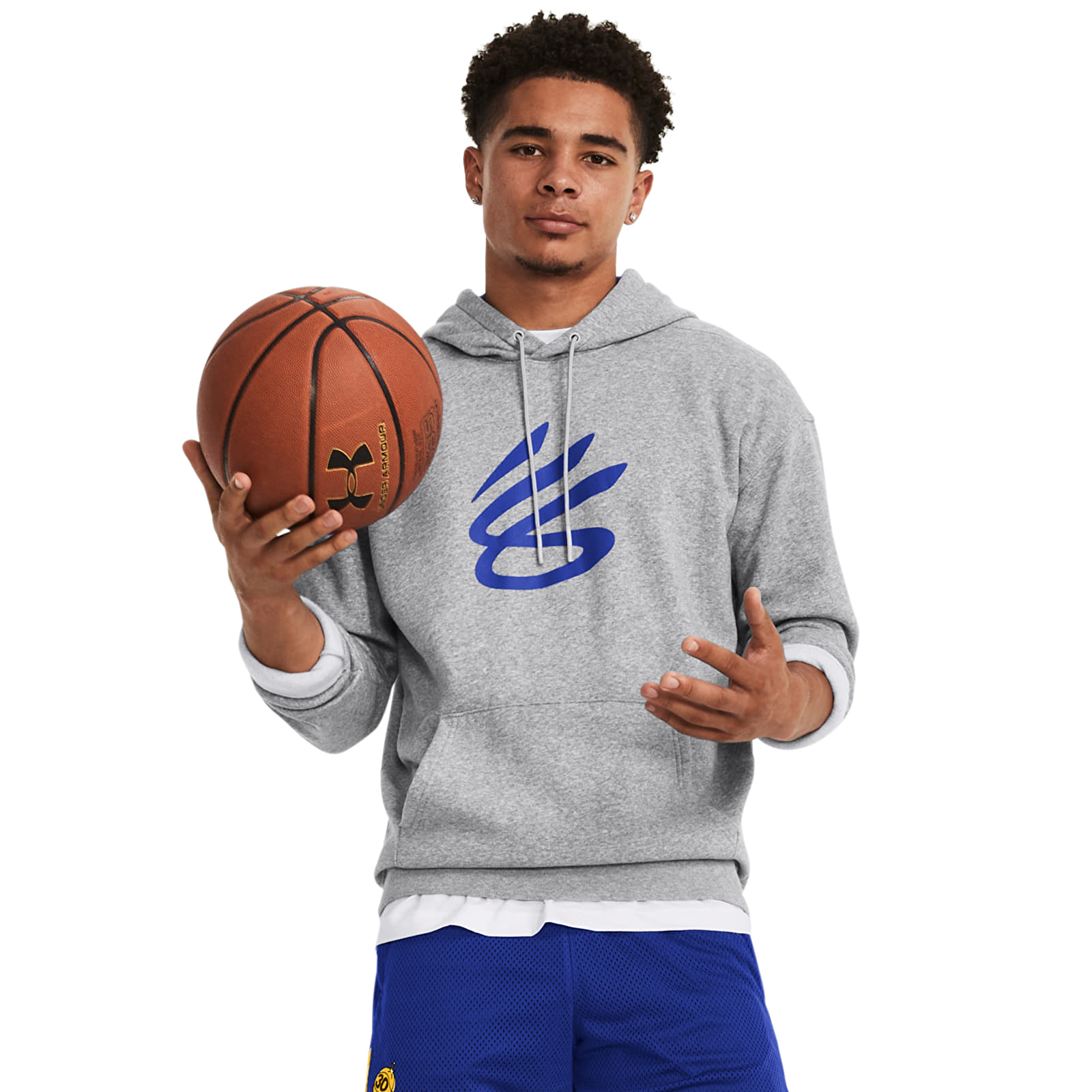 Hættetrøjer og sweatshirts Under Armour Curry Splash Hoodie Mod Gray Full Heather