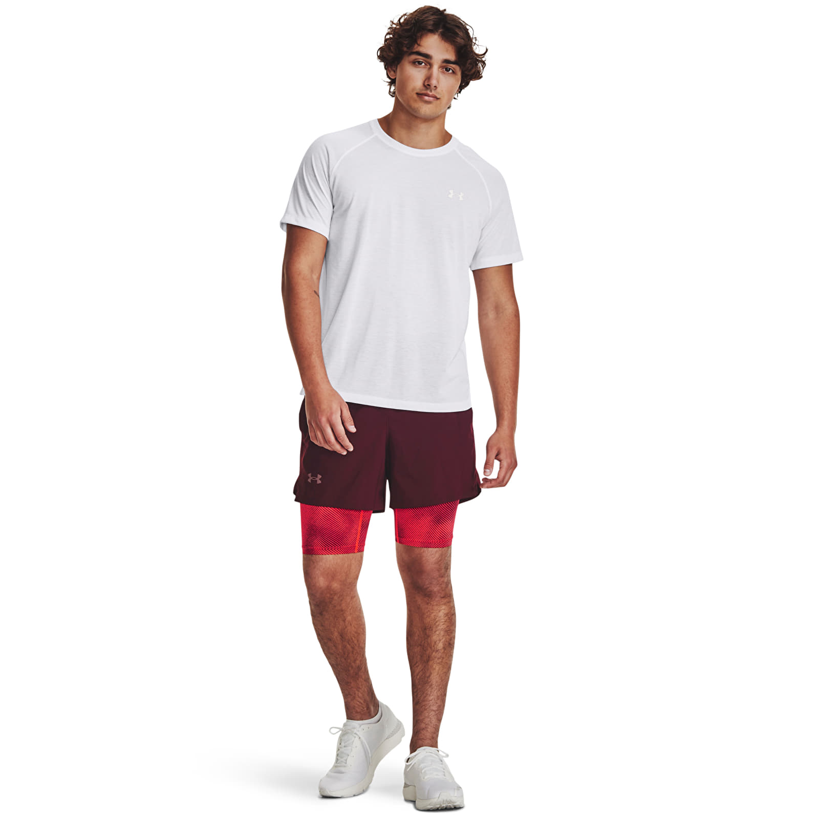 Shorts Under Armour Launch 5'' 2-In-1 Short Dark Maroon