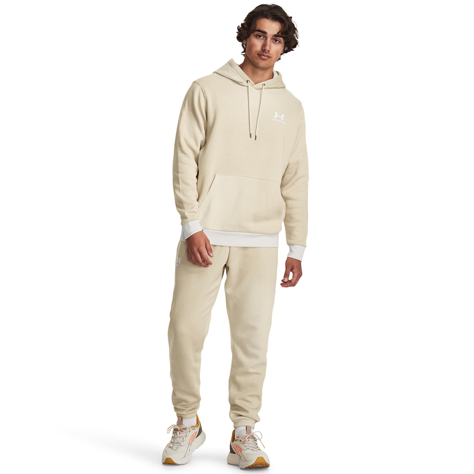 Hættetrøjer og sweatshirts Under Armour Essential Flc Novelty Hd Khaki Base