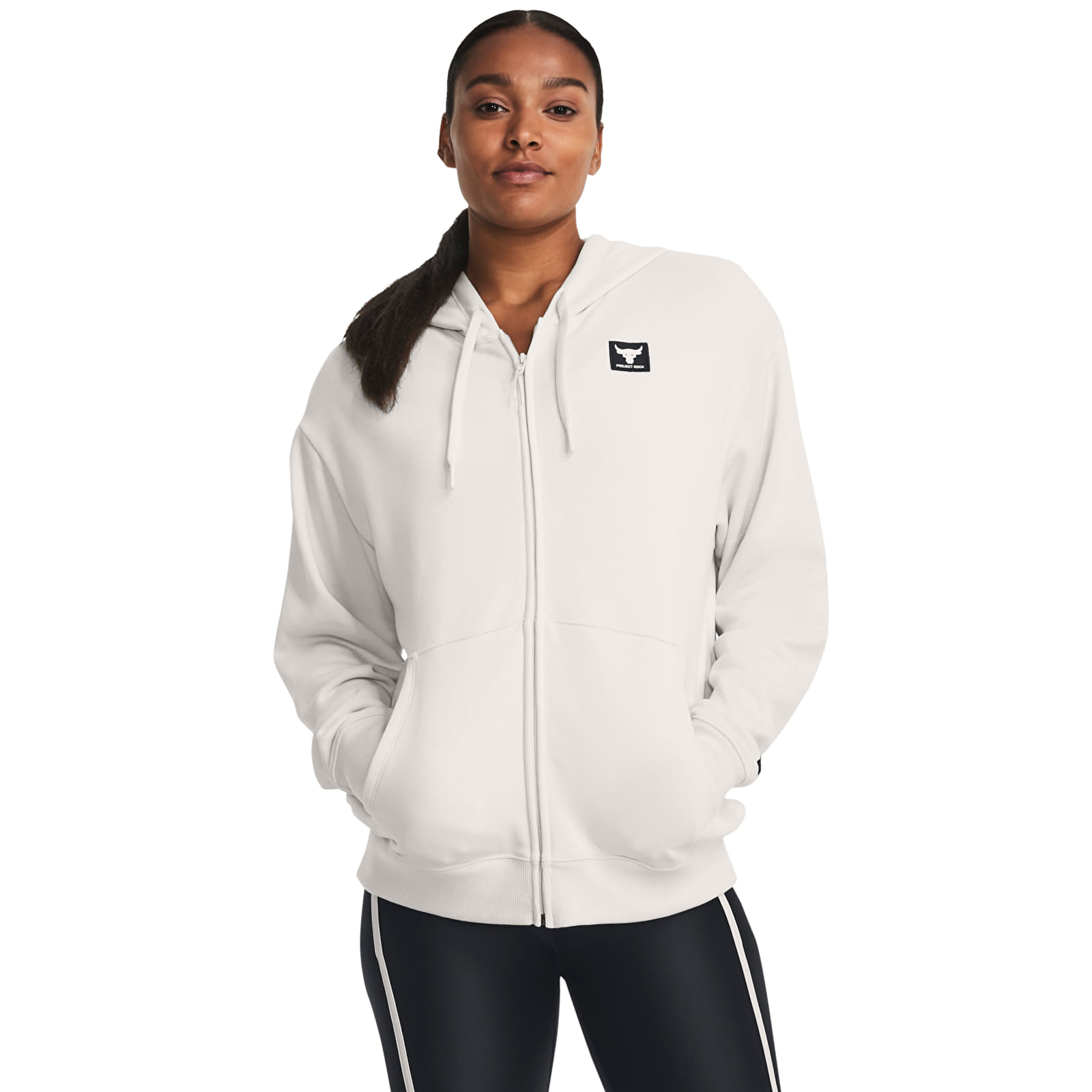 Hoodies and sweatshirts  Under Armour Project Rck Hw Terry Fz Os White Clay