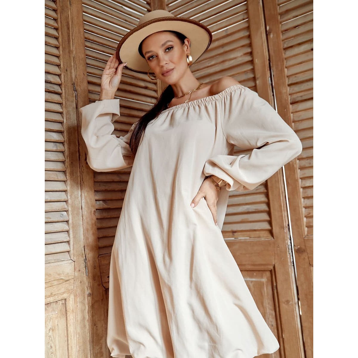 Dresses Fasardi model 183794 Beige