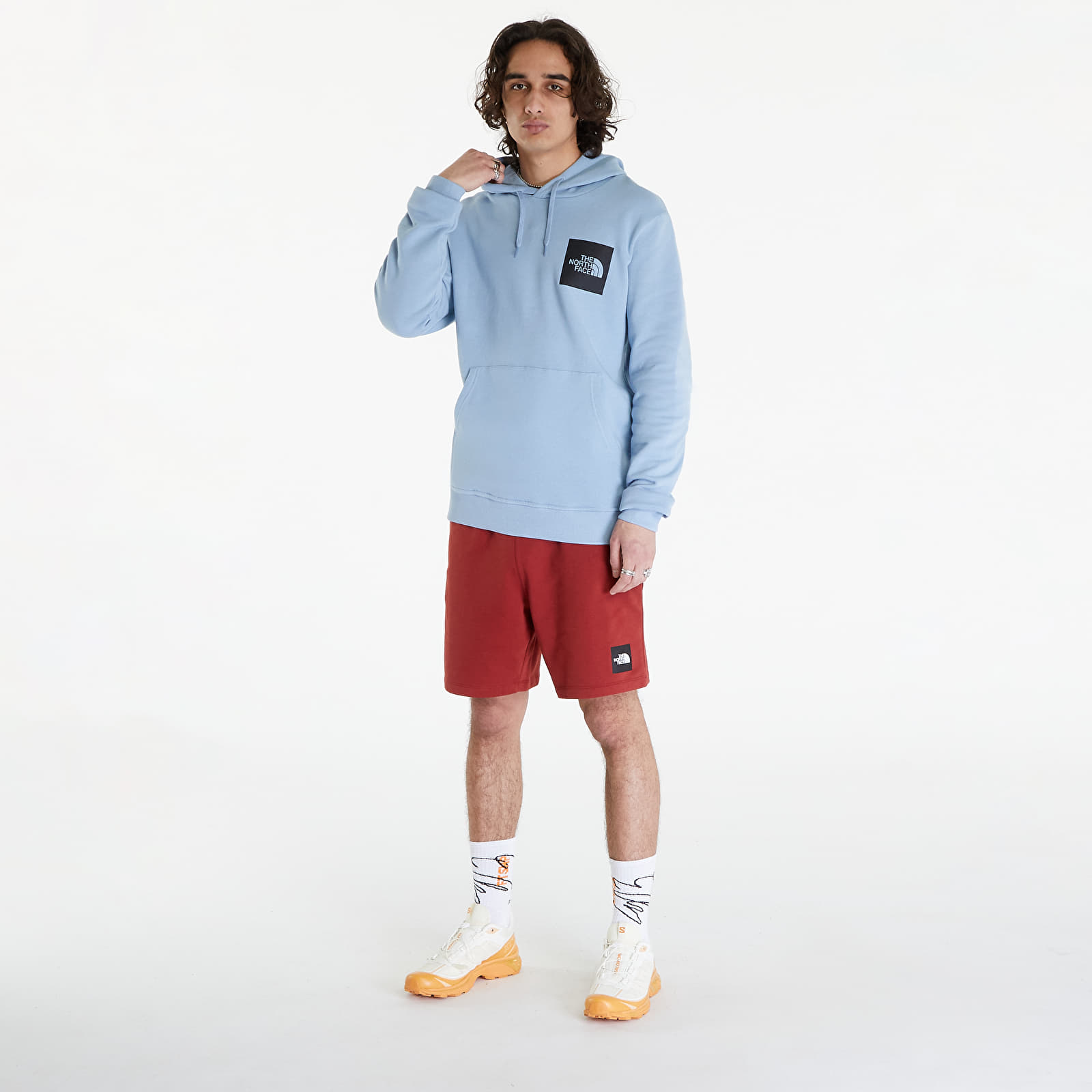 Bluzy The North Face Fine Hoodie Steel Blue