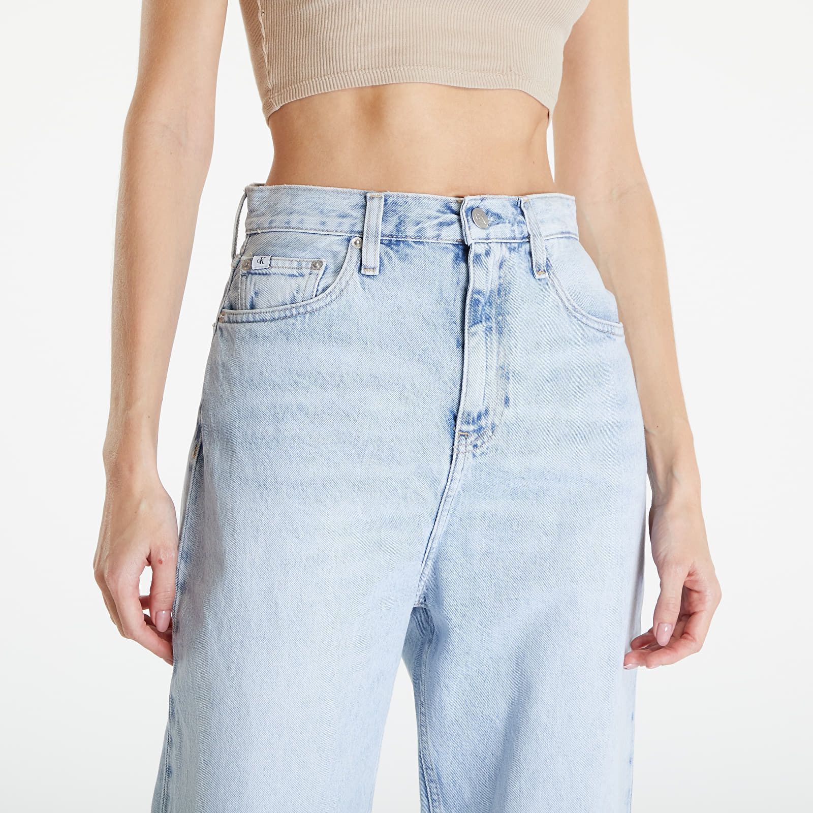 Dżinsy damskie Calvin Klein Jeans High Rise Relaxed Denim Light