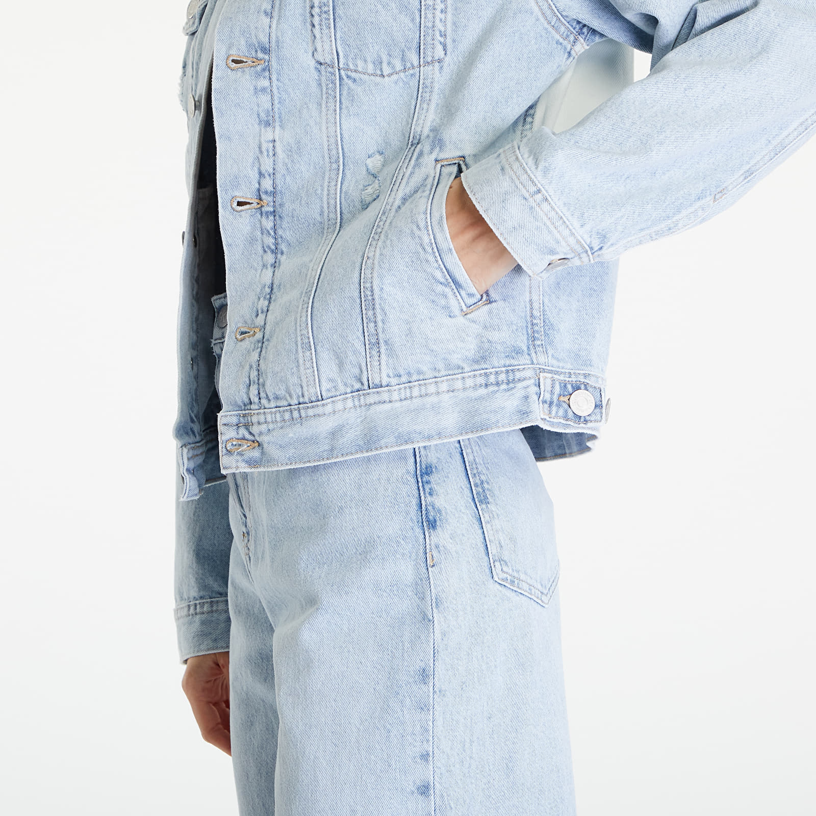 Jackets Tommy Jeans Mom Classic Flag Jacket Denim Light
