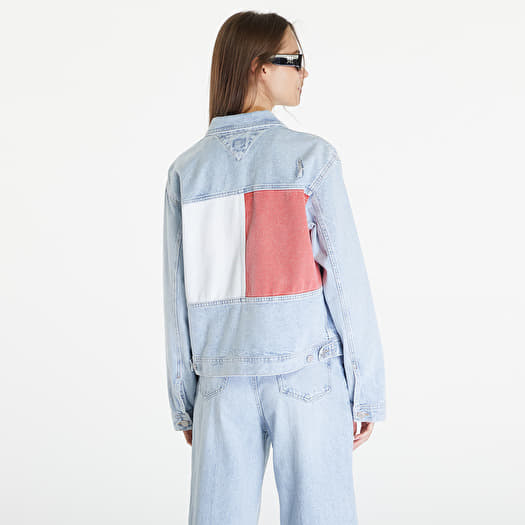 Tommy hilfiger denim jacket flag cheap