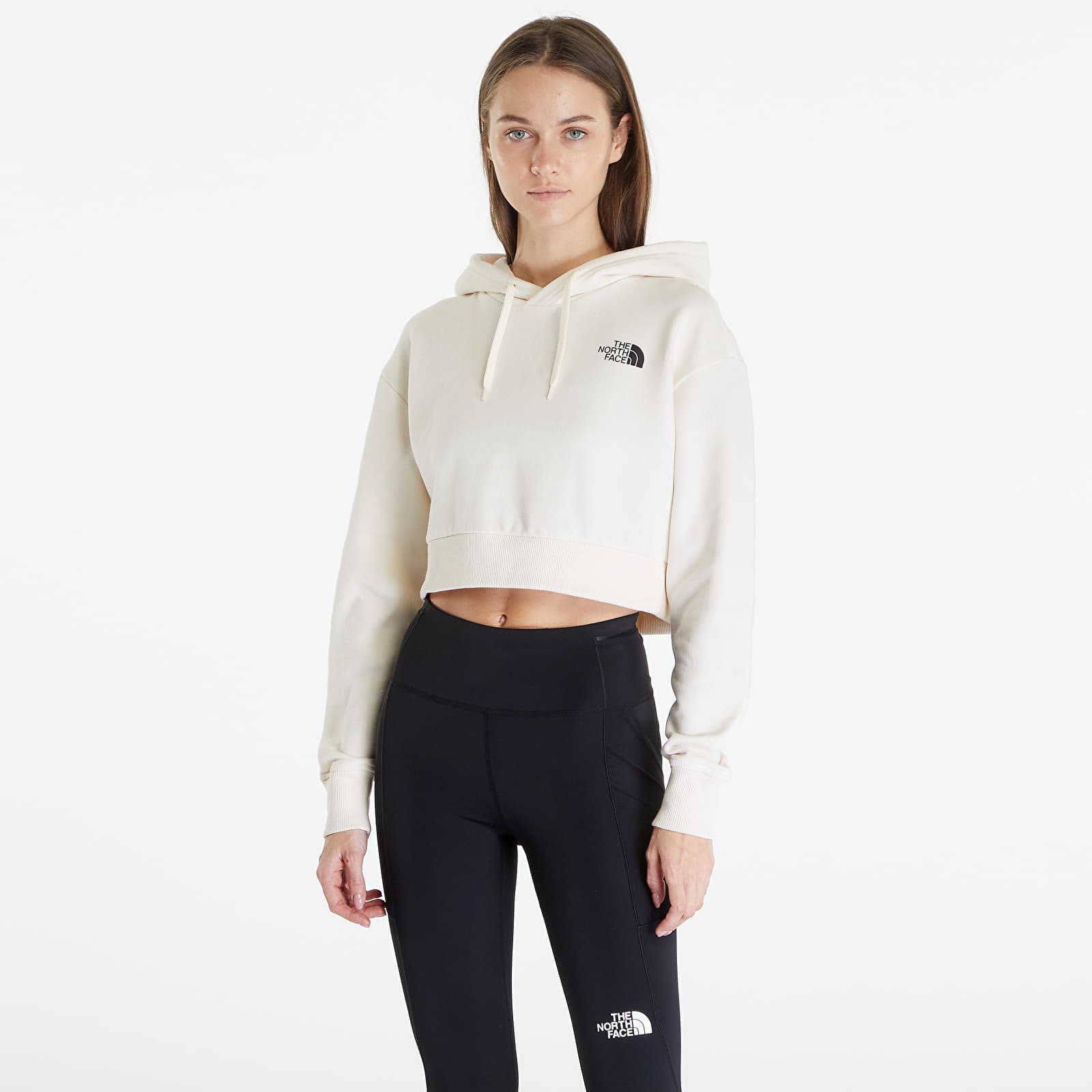 The North Face Trend Cropped Fleece Hoodie White Dune