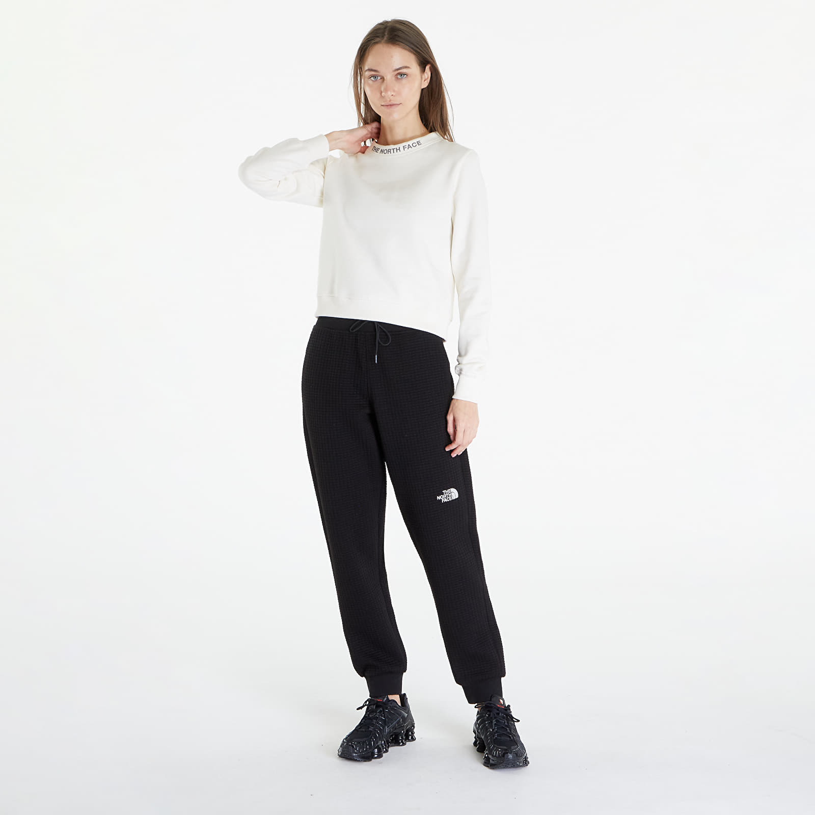 Kapuutsikud ja kampsunid The North Face Zumu Crewneck Sweatshirt White Dune