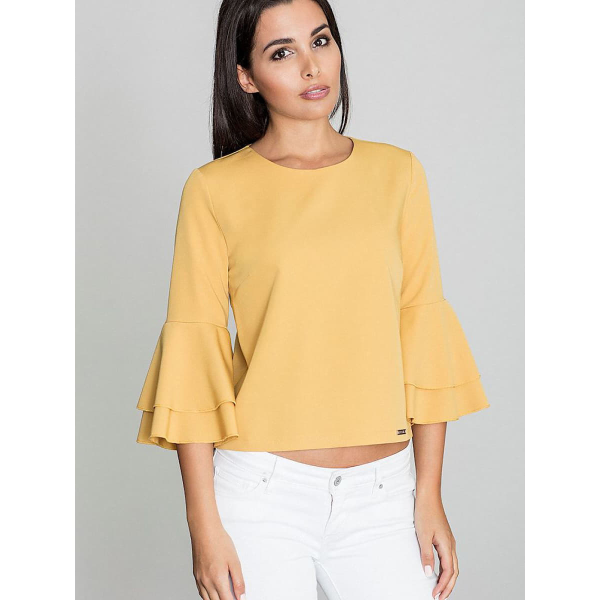 Košele Figl model 111058 Yellow