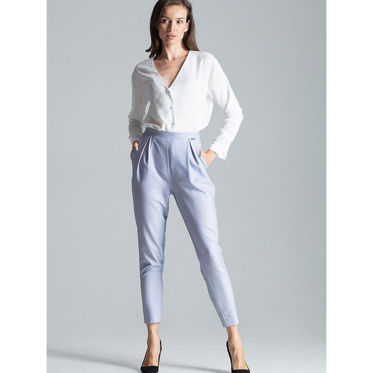 Blugi și pantaloni Figl model 135784 Grey