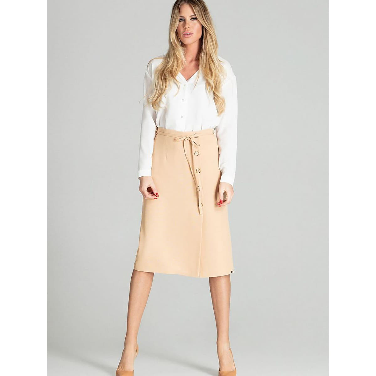 Spódnice Figl model 141760 Beige