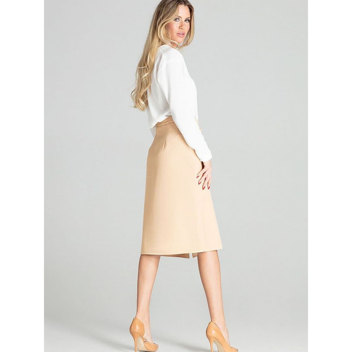 Spódnice Figl model 141760 Beige