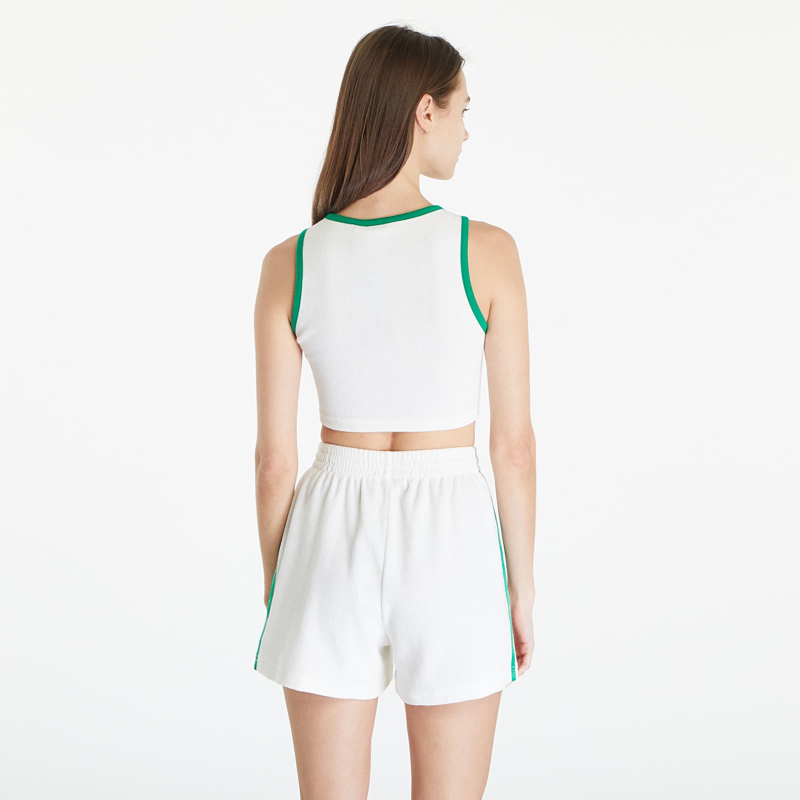 Majice s kratkimi rokavi adidas Terry Crop Tank Off White