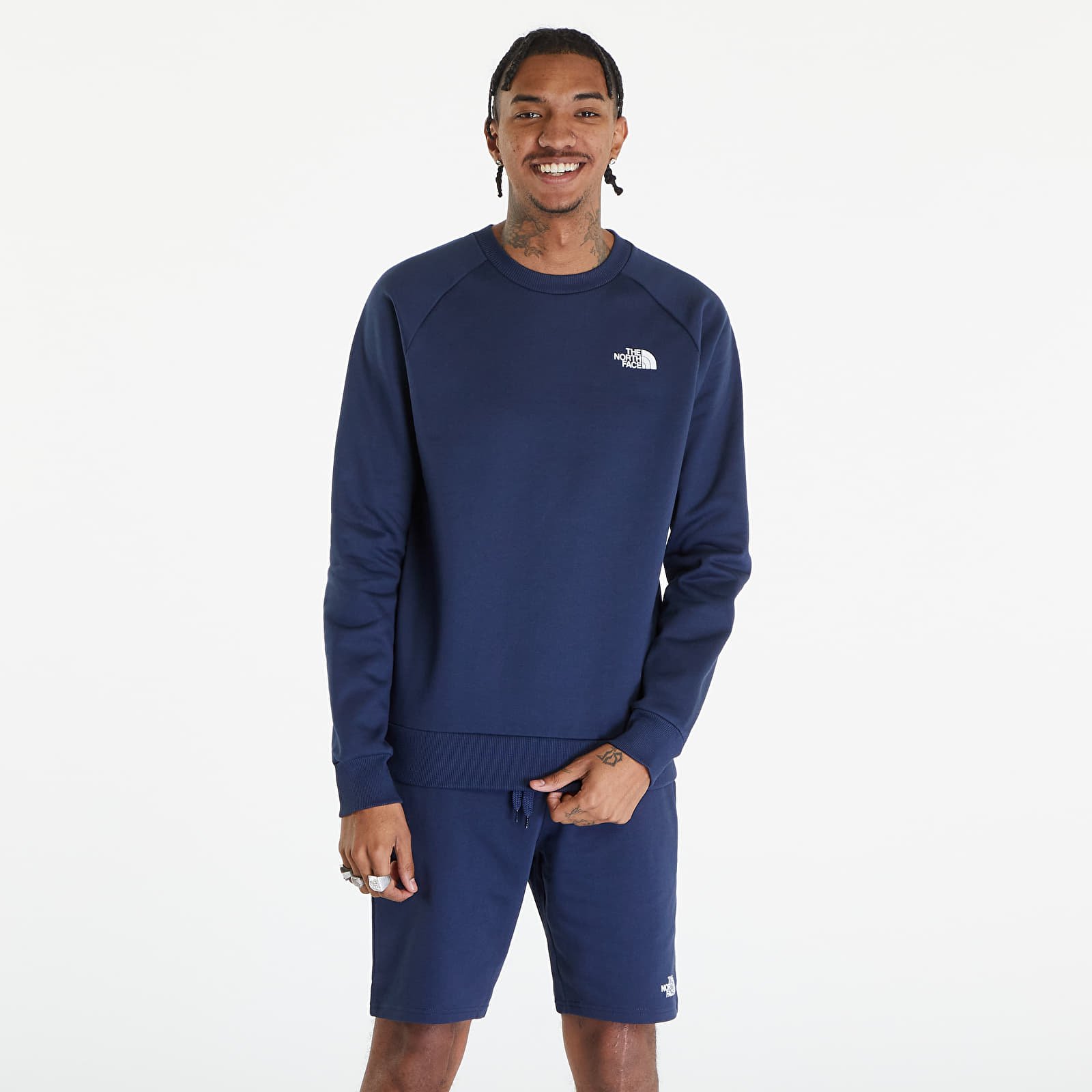 Hanorace The North Face Raglan Redbox Crew - New Summit Navy