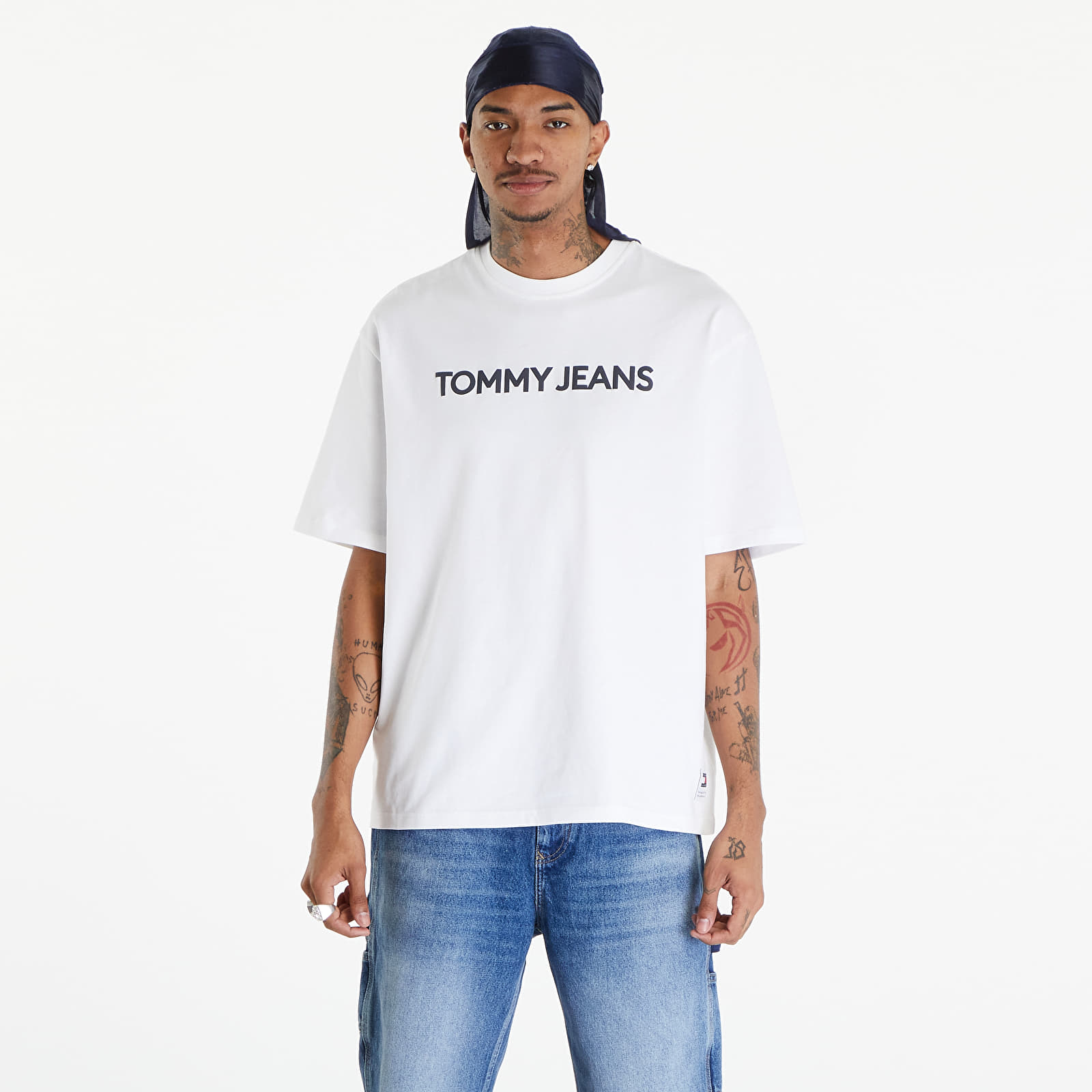 Trička Tommy Jeans Logo Oversized Fit T-Shirt White