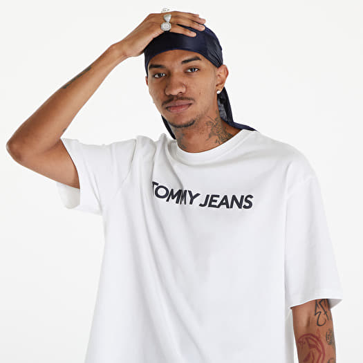 Tommy Jeans Logo Oversized Fit T-Shirt White | Queens