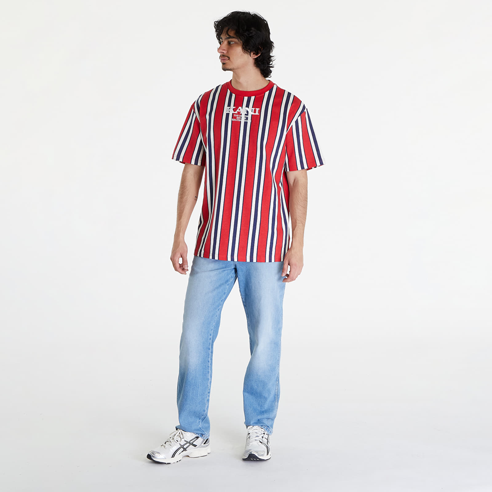T-shirts Karl Kani Retro Striped Tee Red/ Navy/ Off White