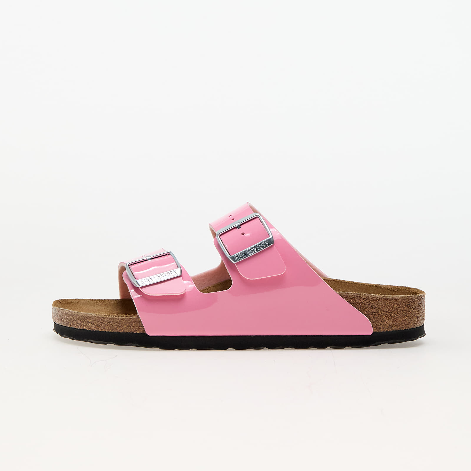 Adidași și pantofi pentru femei Birkenstock Arizona Birko-Flor Patent Patent Candy Pink/Black