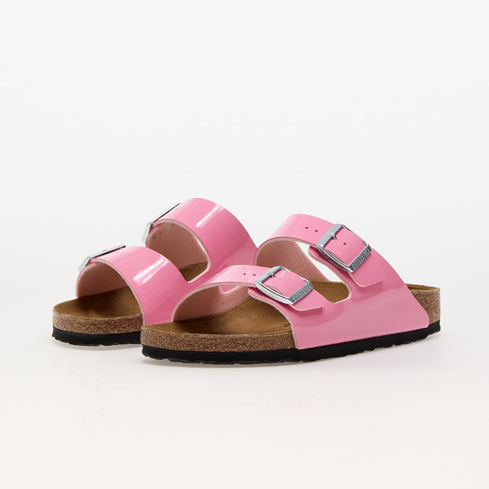 Women's sneakers and shoes Birkenstock Arizona Birko-Flor Patent Patent Candy Pink/Black