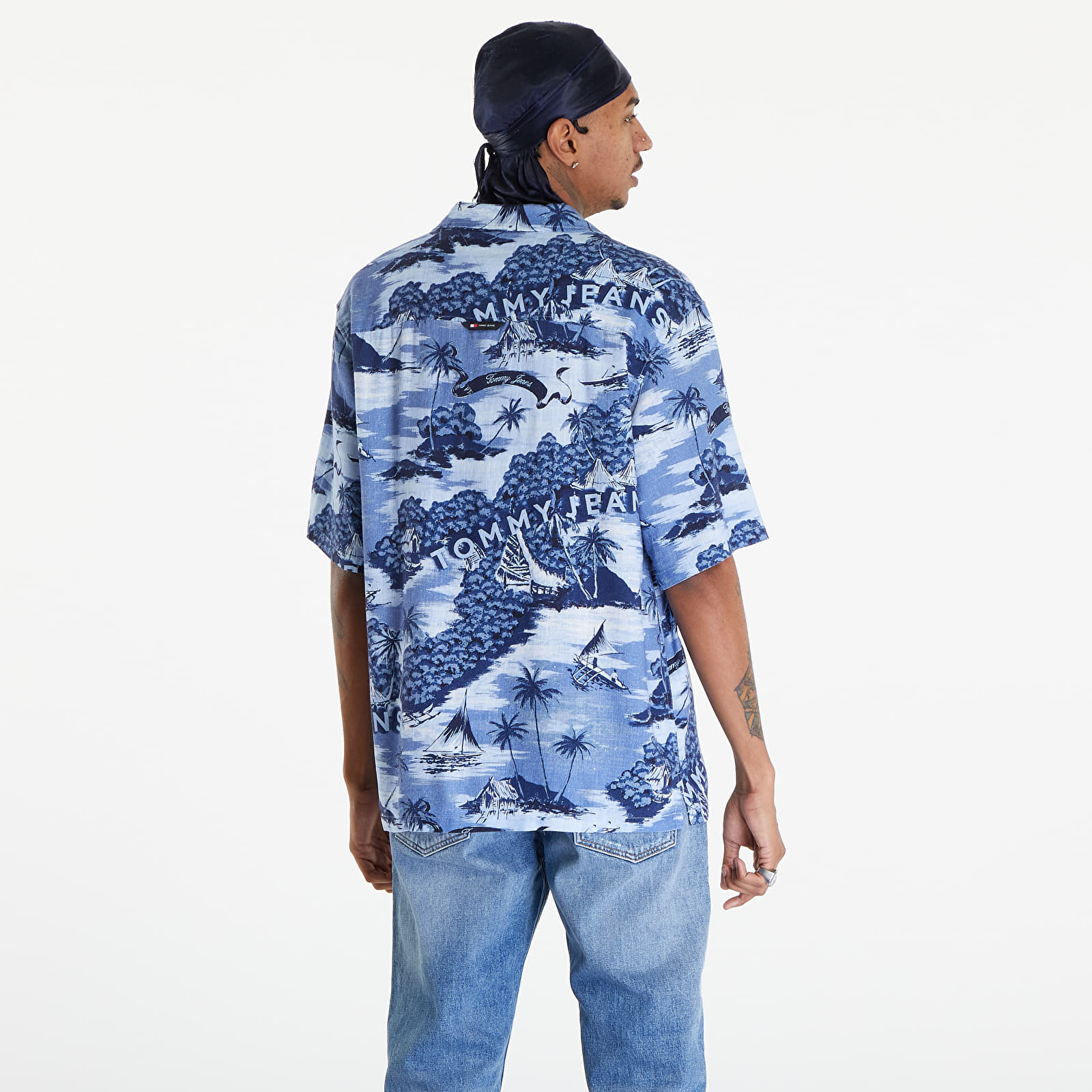 Košile Tommy Jeans Hawaiian Print Camp Collar Short Sleeve Shirt Hawaiian Aop