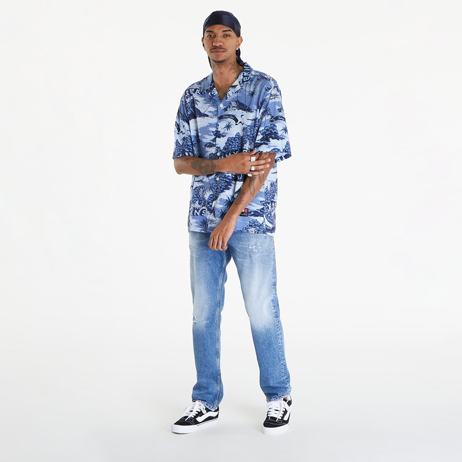 Košile Tommy Jeans Hawaiian Print Camp Collar Short Sleeve Shirt Hawaiian Aop