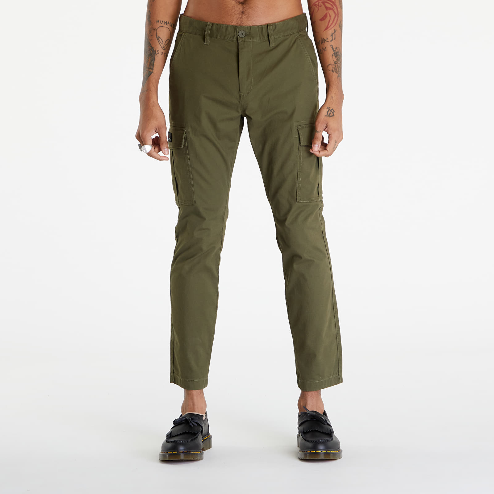 Kalhoty Tommy Jeans Austin Lightweight Cargo Pants Drab Olive Green W30/L32