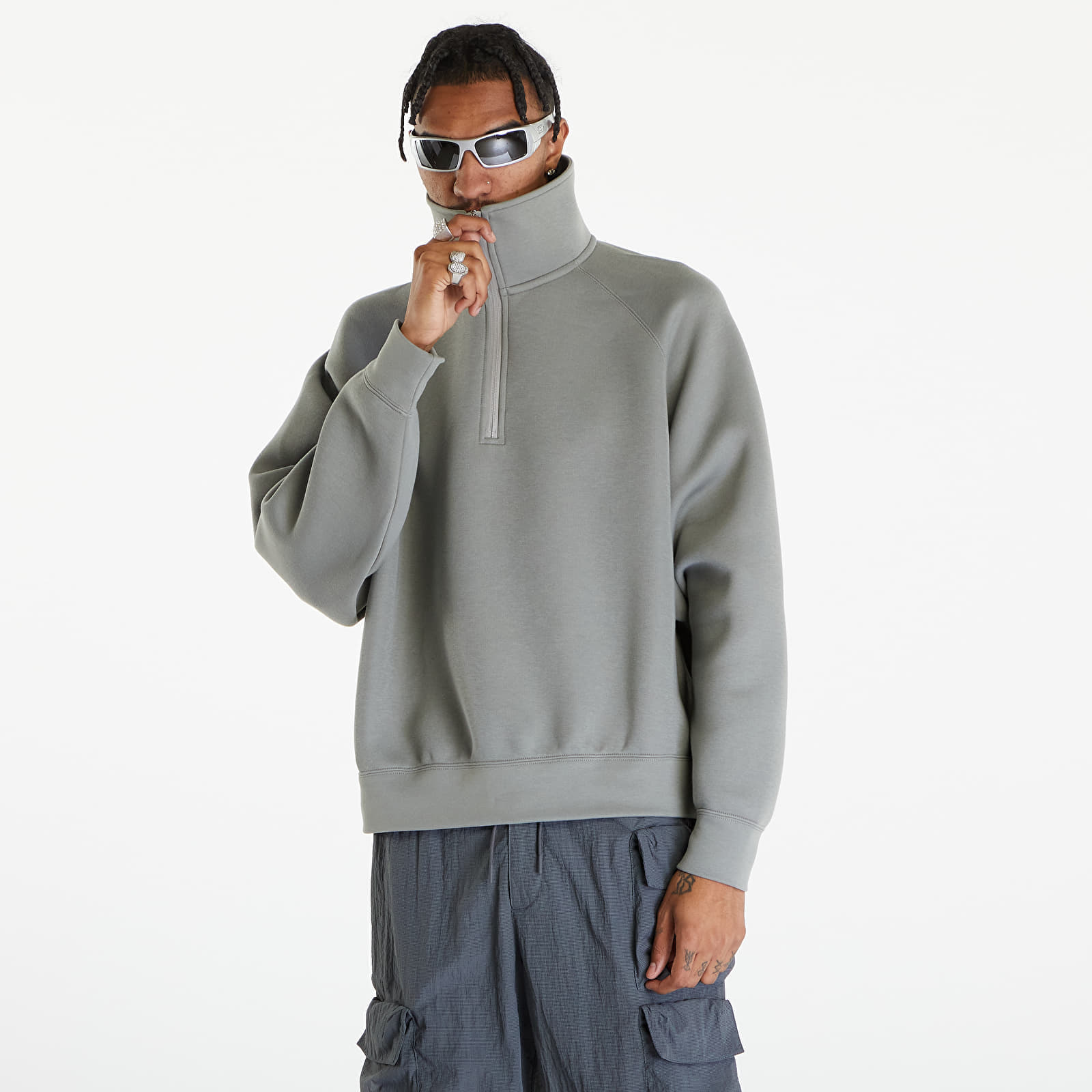 Felpa Nike Tech Fleece Reimagined Men's 1/2-Zip Top Dark Stucco L