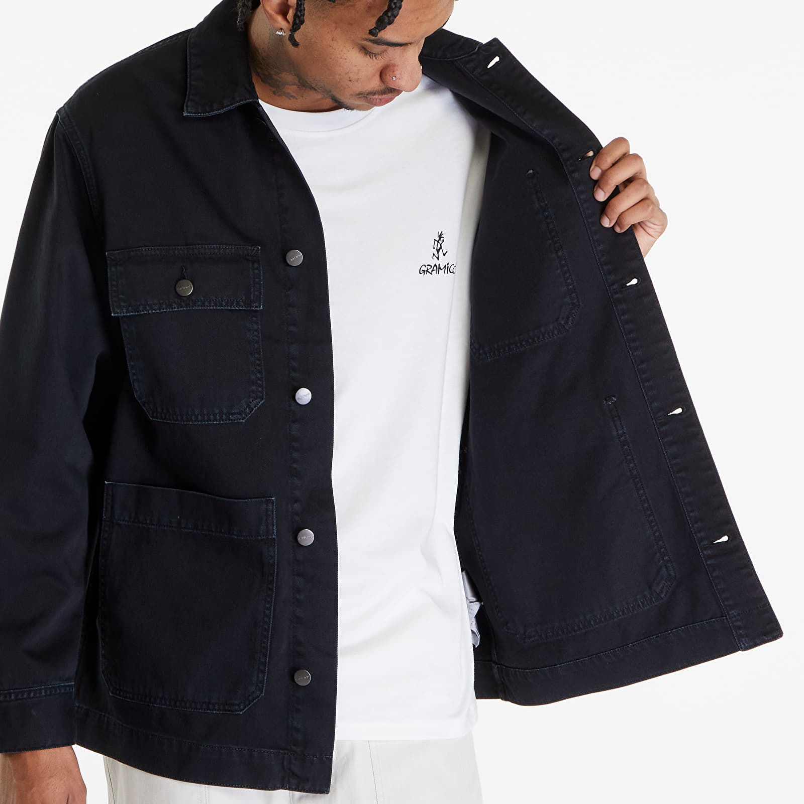 Jackets Carhartt WIP Garrison Coat UNISEX Black Stone Dyed