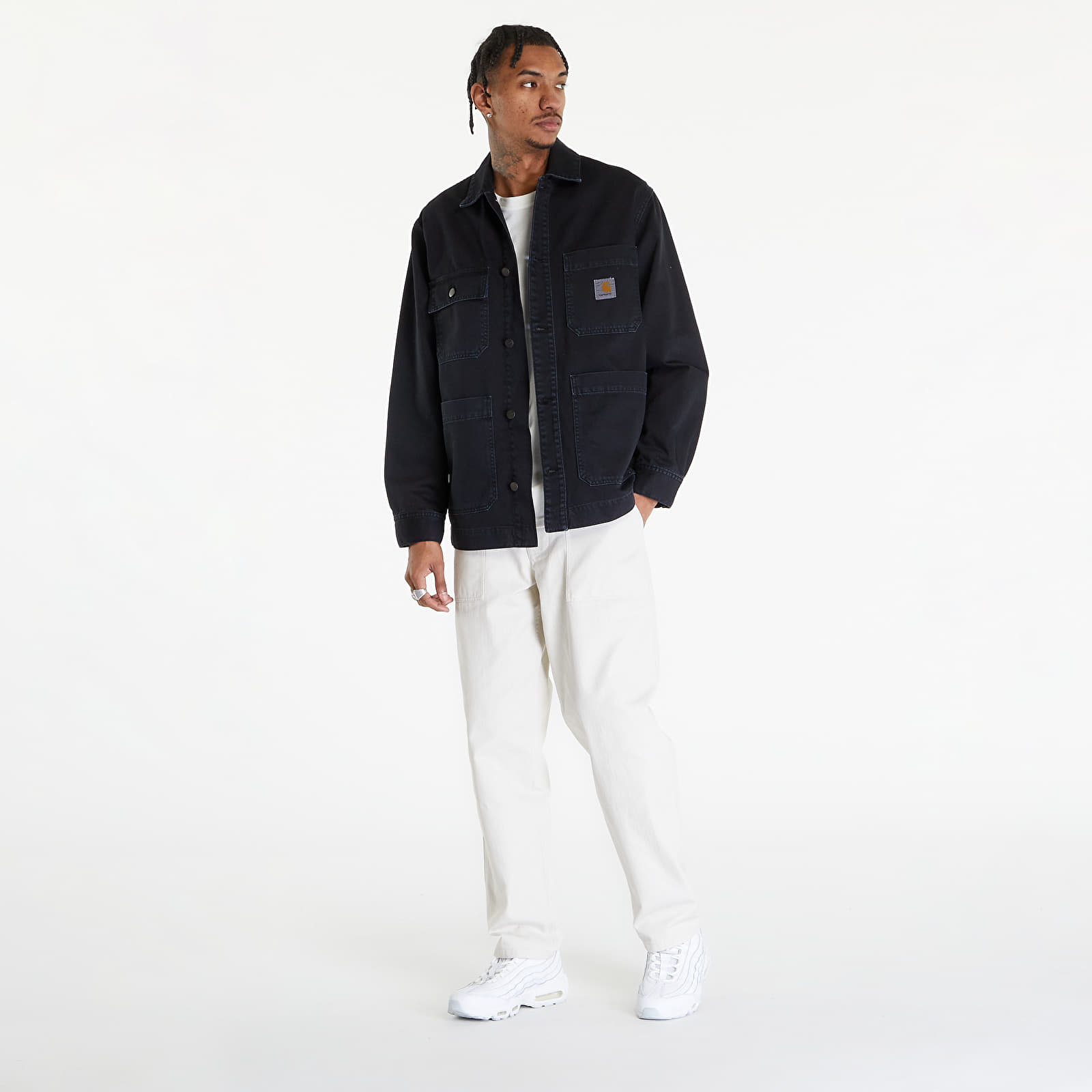 Jackets Carhartt WIP Garrison Coat UNISEX Black Stone Dyed