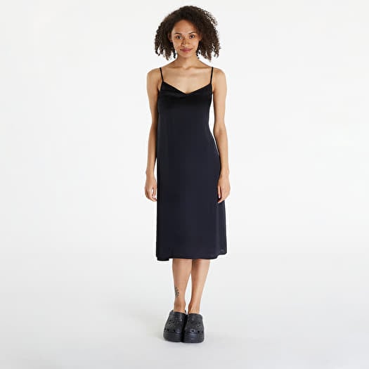 Kleid Urban Classics Ladies Viscose Satin Slip Dress Black