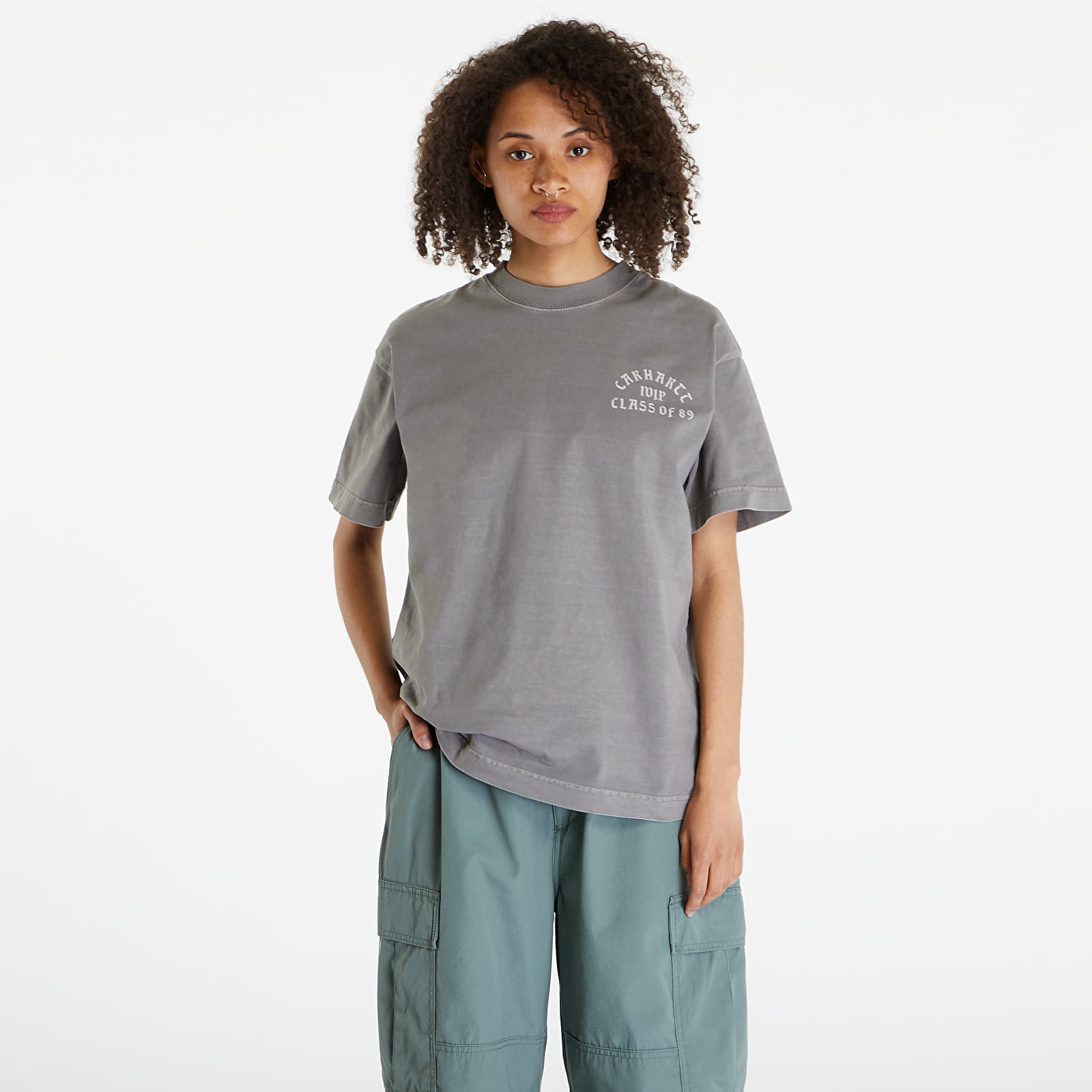 T-Shirts Carhartt WIP S/S Class of 89 T-Shirt UNISEX Marengo/ White Garment Dyed