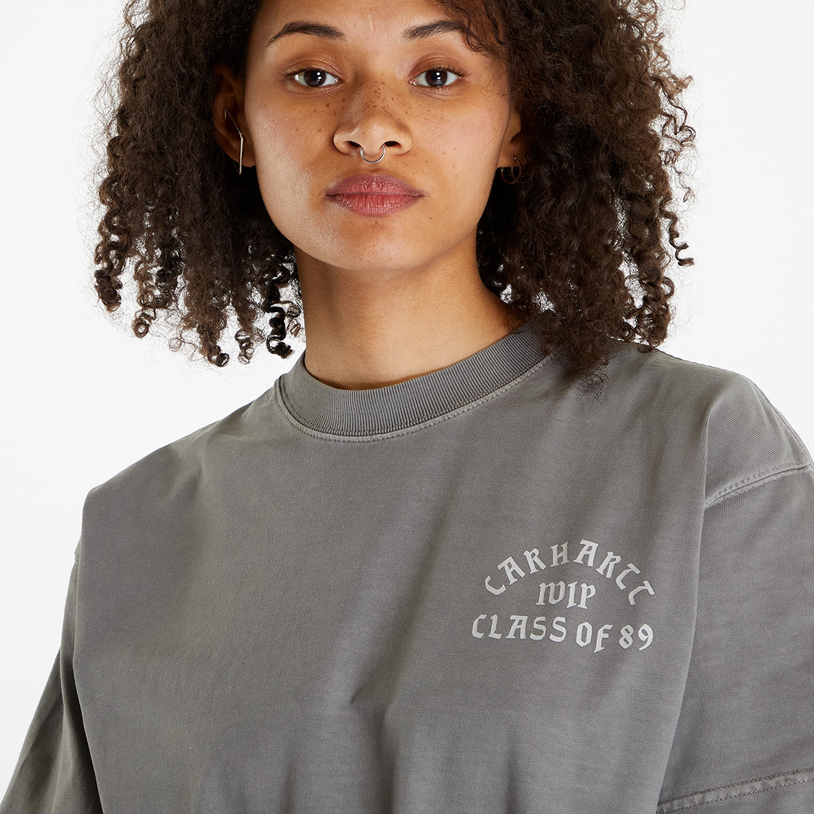 T-Shirts Carhartt WIP S/S Class of 89 T-Shirt UNISEX Marengo/ White Garment Dyed