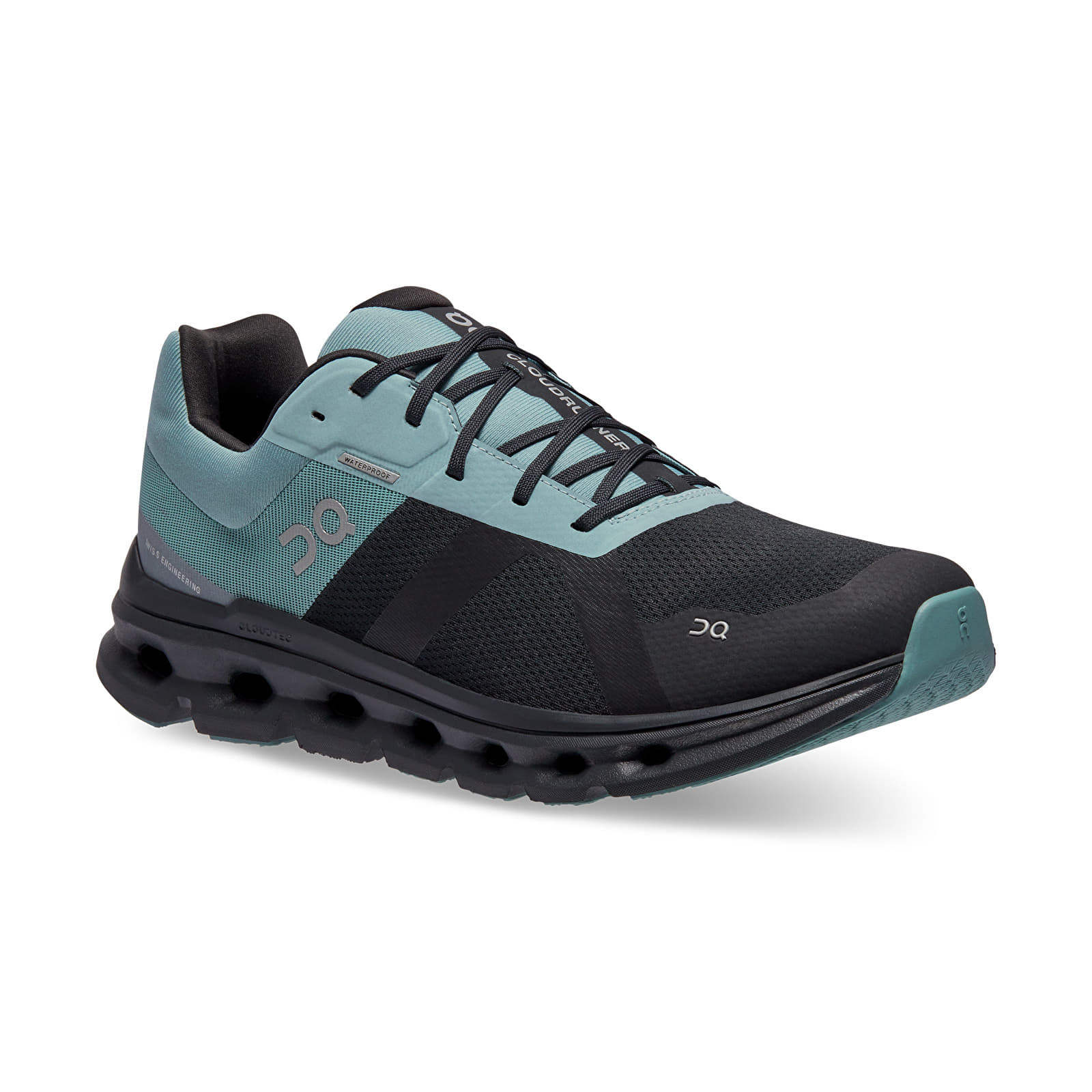 Men's sneakers and shoes On M Cloudrunner Waterproof Black/ Tide