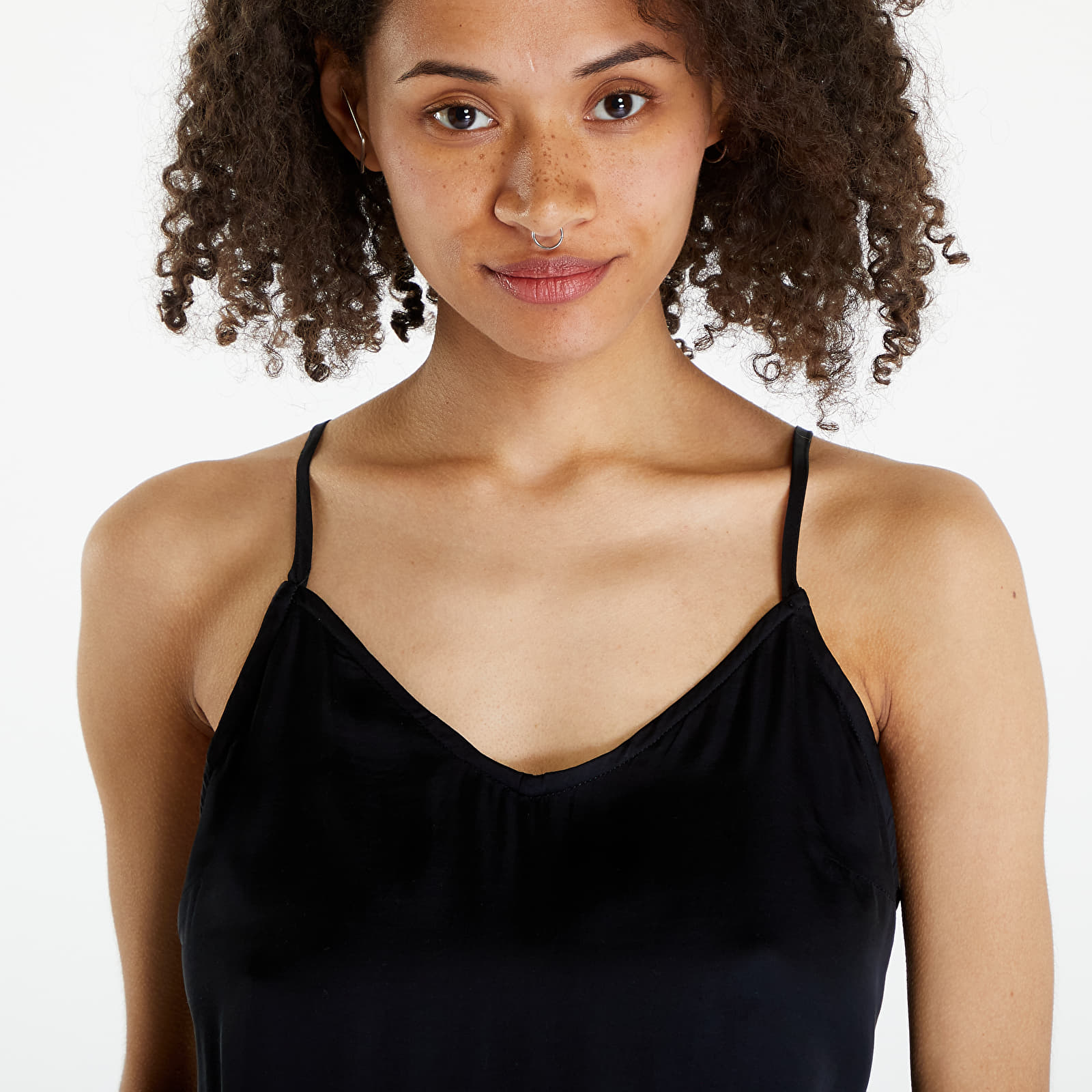 Topid Urban Classics Ladies Viscose Satin Slip Top Black