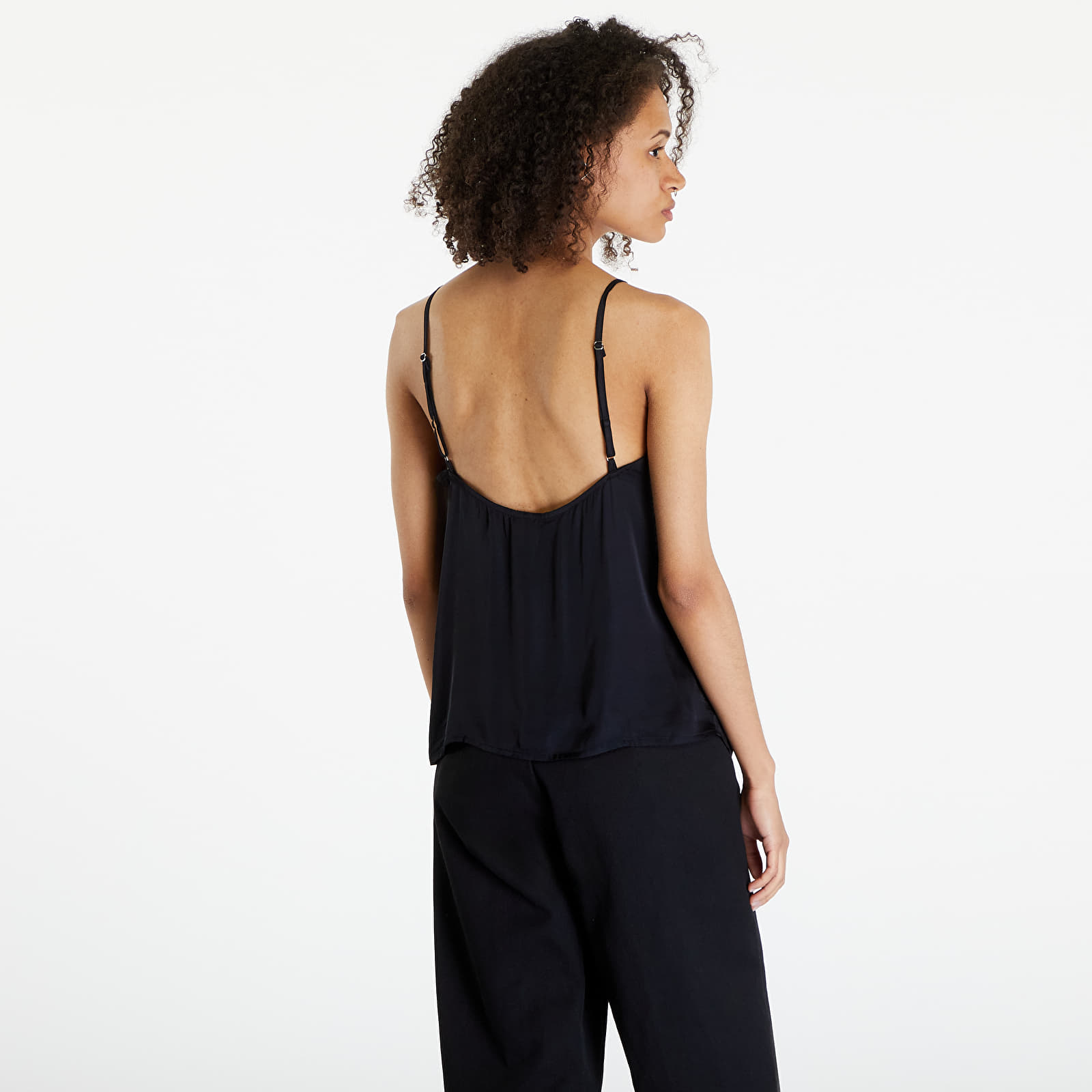 Topid Urban Classics Ladies Viscose Satin Slip Top Black