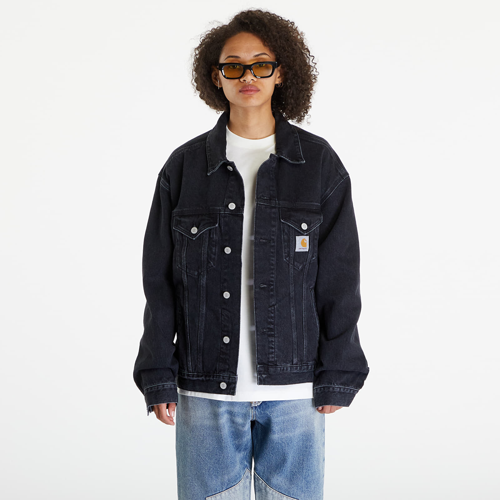 Jassen Carhartt WIP Helston Jacket UNISEX Black Stone Washed