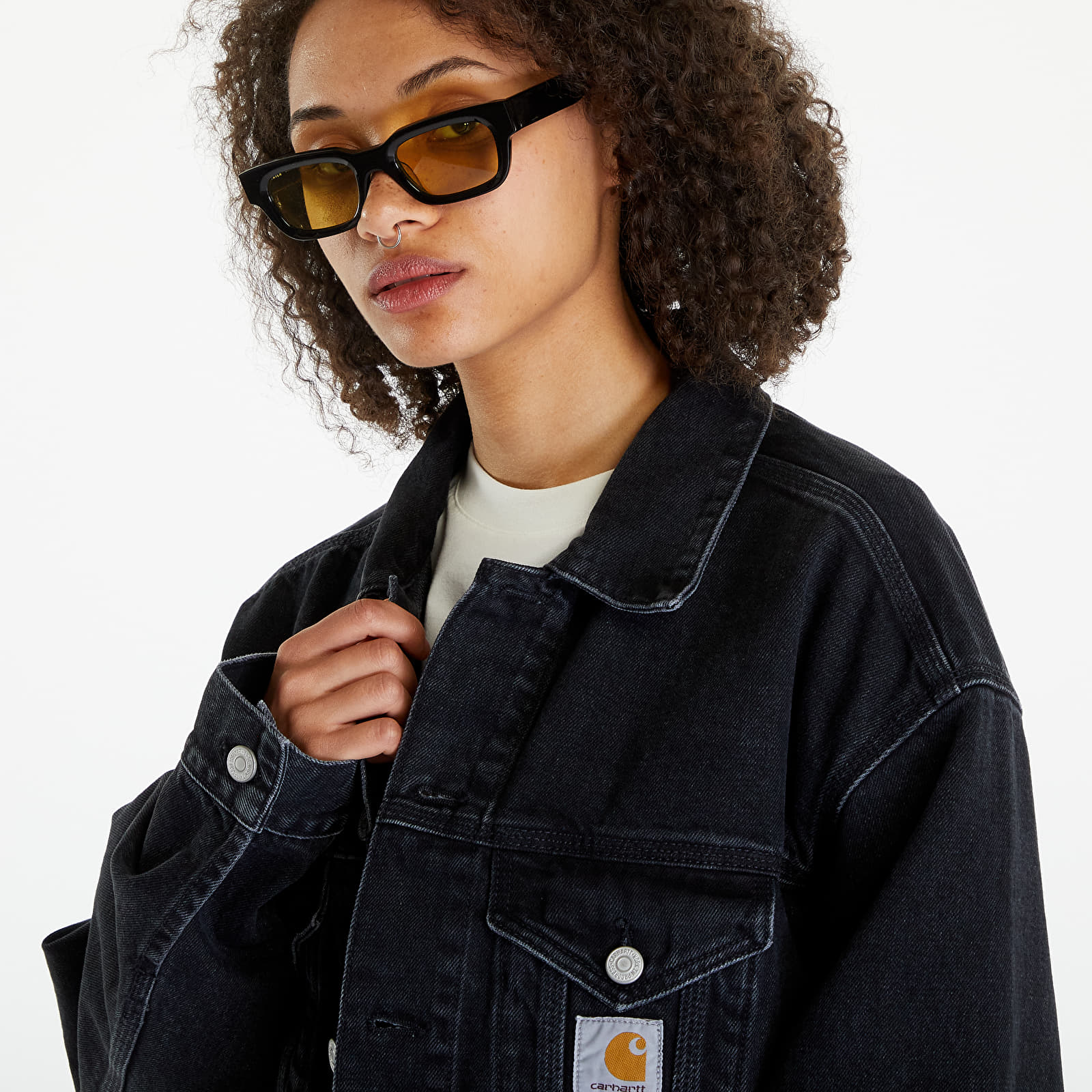 Jassen Carhartt WIP Helston Jacket UNISEX Black Stone Washed