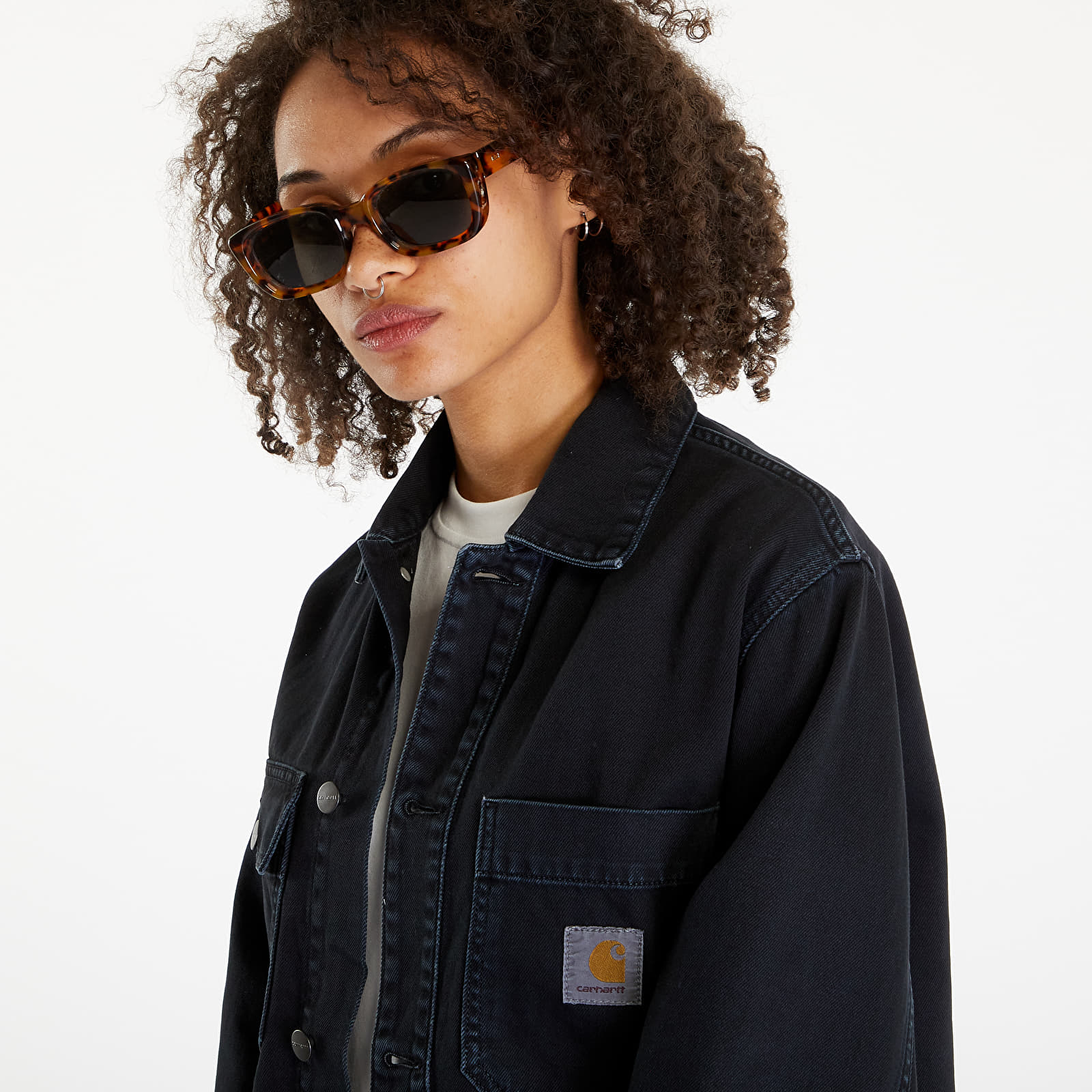 Jackets Carhartt WIP Garrison Coat UNISEX Black Stone Dyed