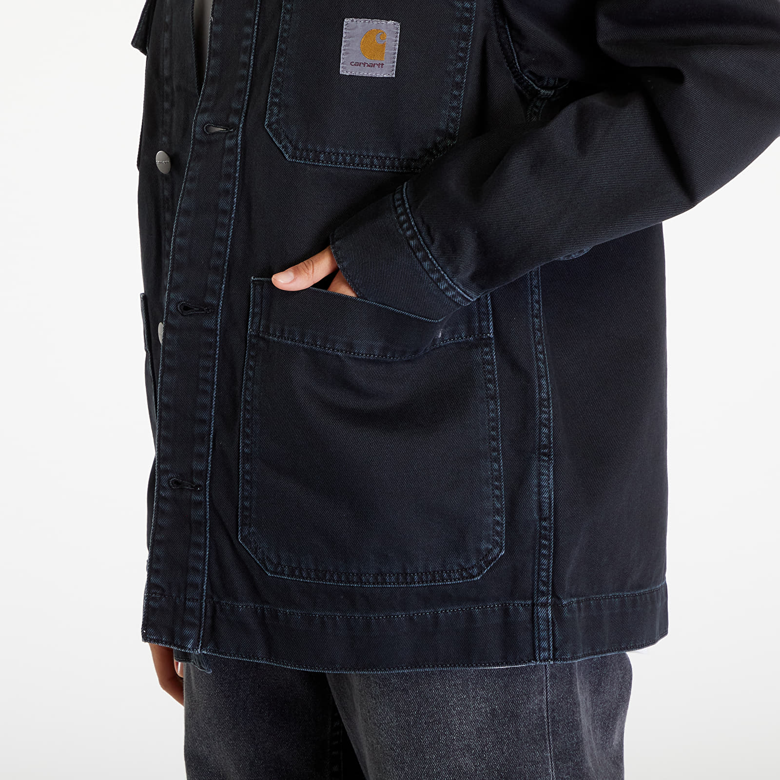 Jackets Carhartt WIP Garrison Coat UNISEX Black Stone Dyed