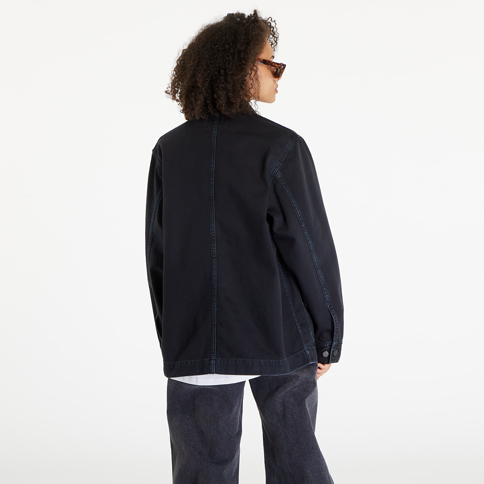 Jackets Carhartt WIP Garrison Coat UNISEX Black Stone Dyed