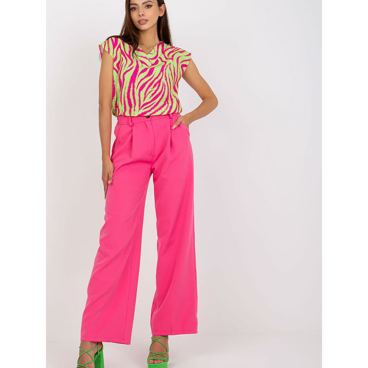 Pantaloni Italy Moda model 166966 Pink