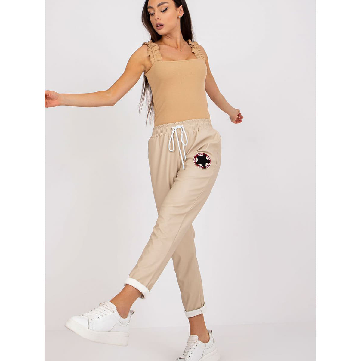 Pantaloni Italy Moda model 166989 Beige