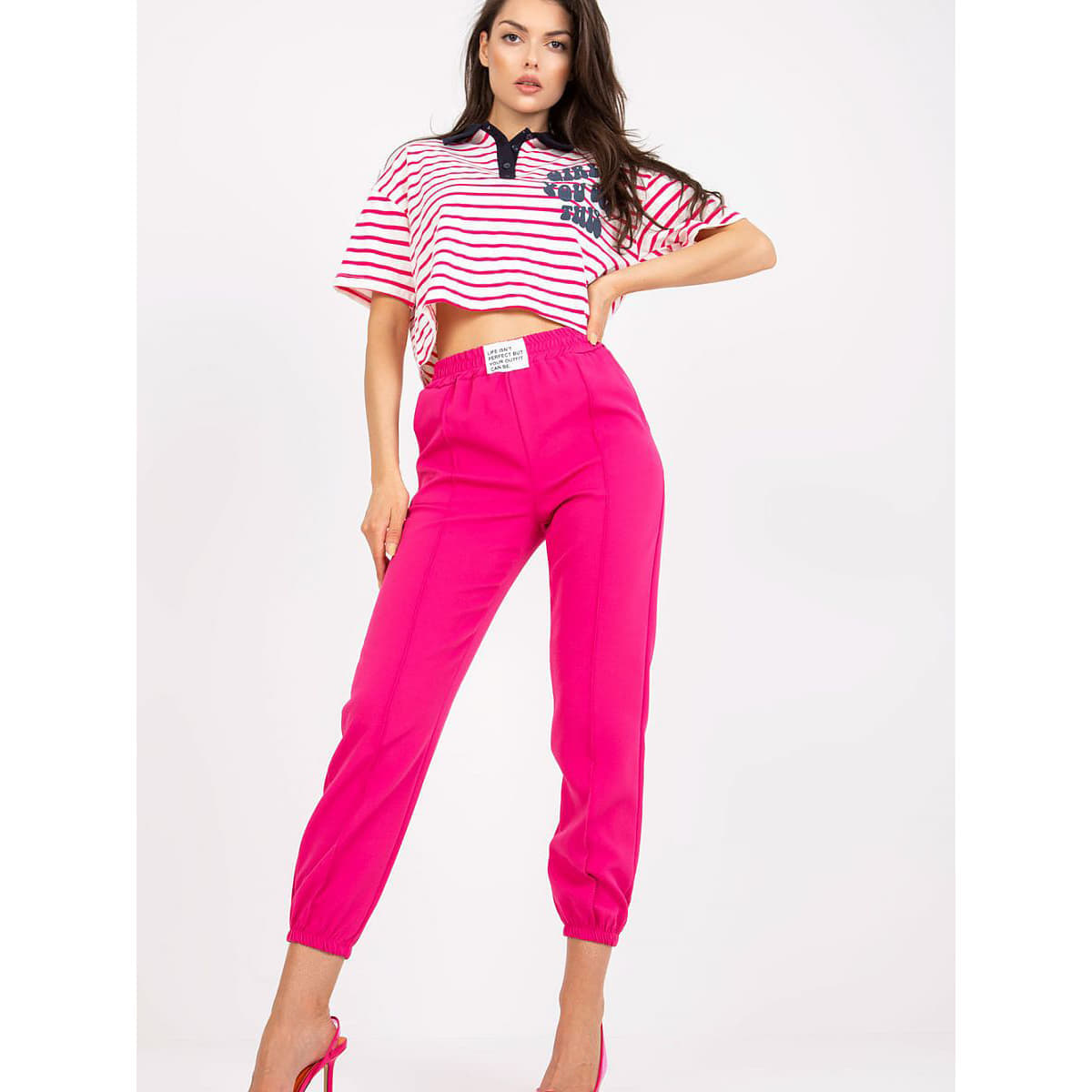 Pantaloni Italy Moda model 167001 Pink