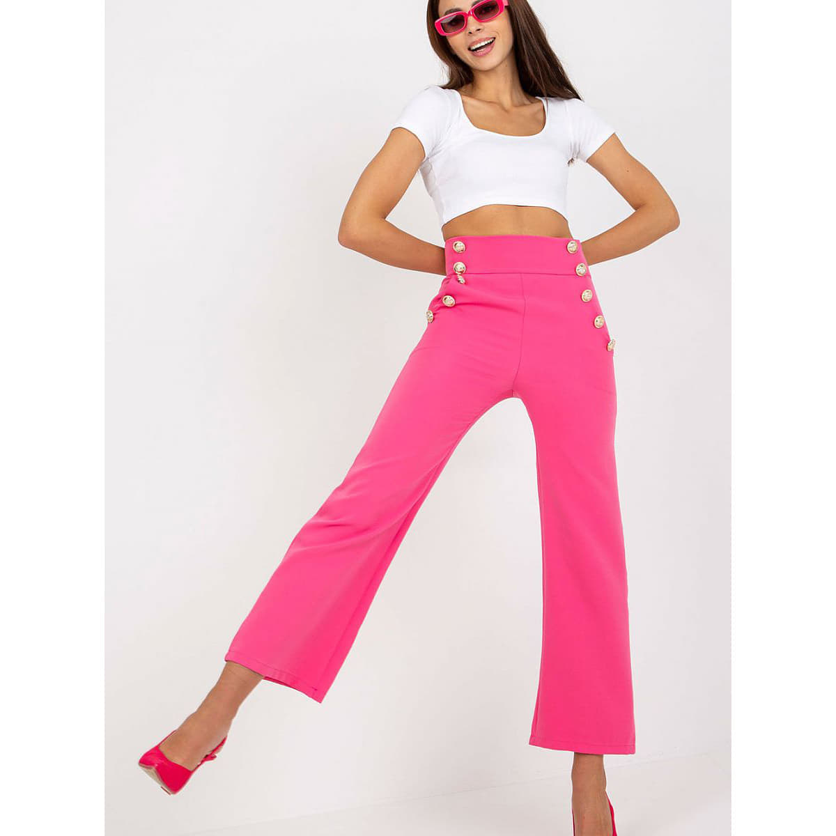 Pantaloni Italy Moda model 167111 Pink