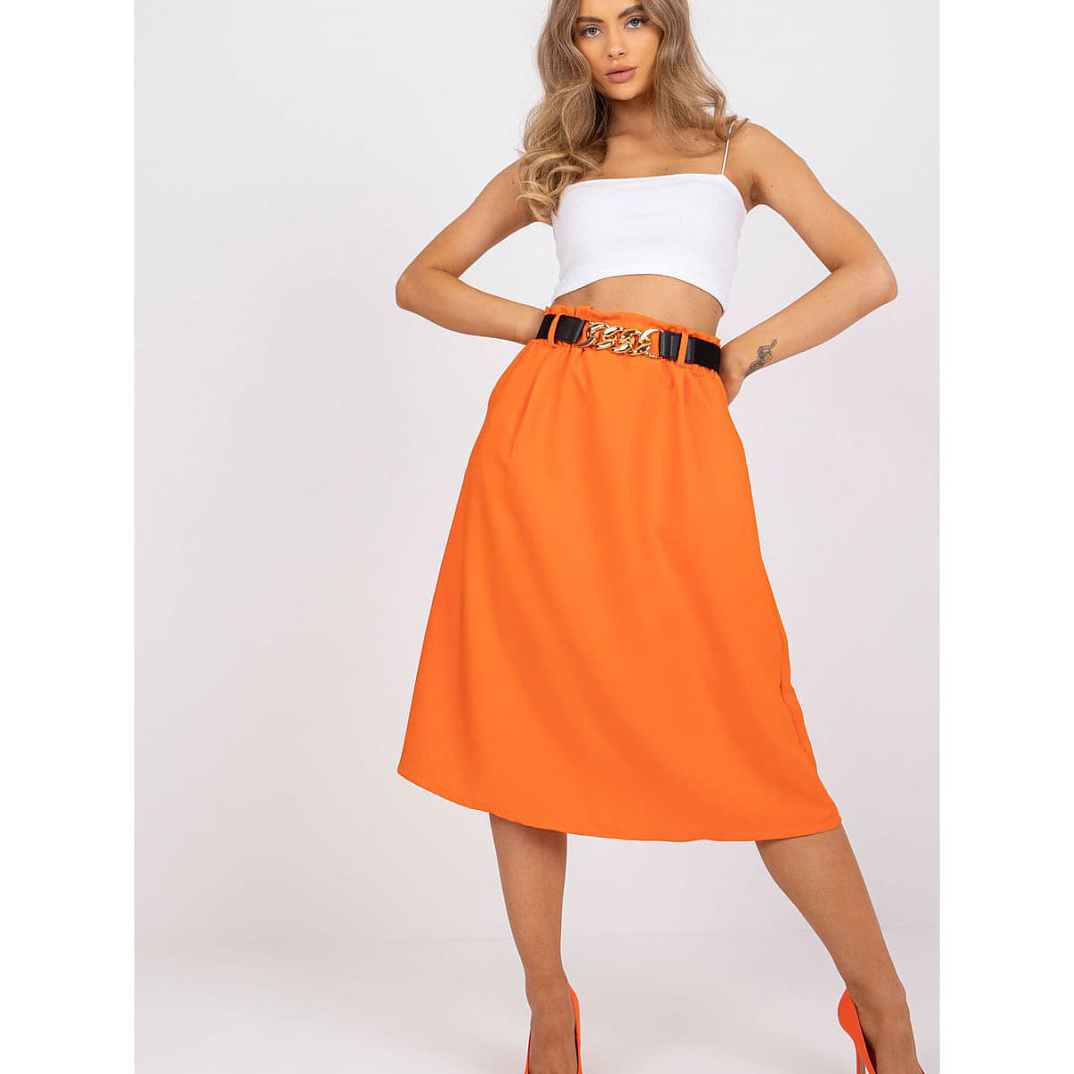 Fustă Italy Moda model 167492 Orange