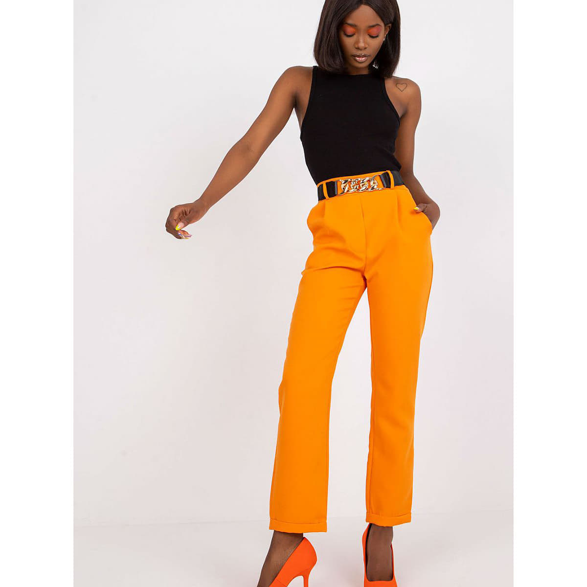 Pantaloni Italy Moda model 179695 Orange