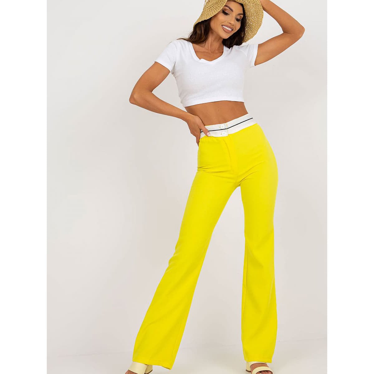 Pantaloni Italy Moda model 179705 Yellow