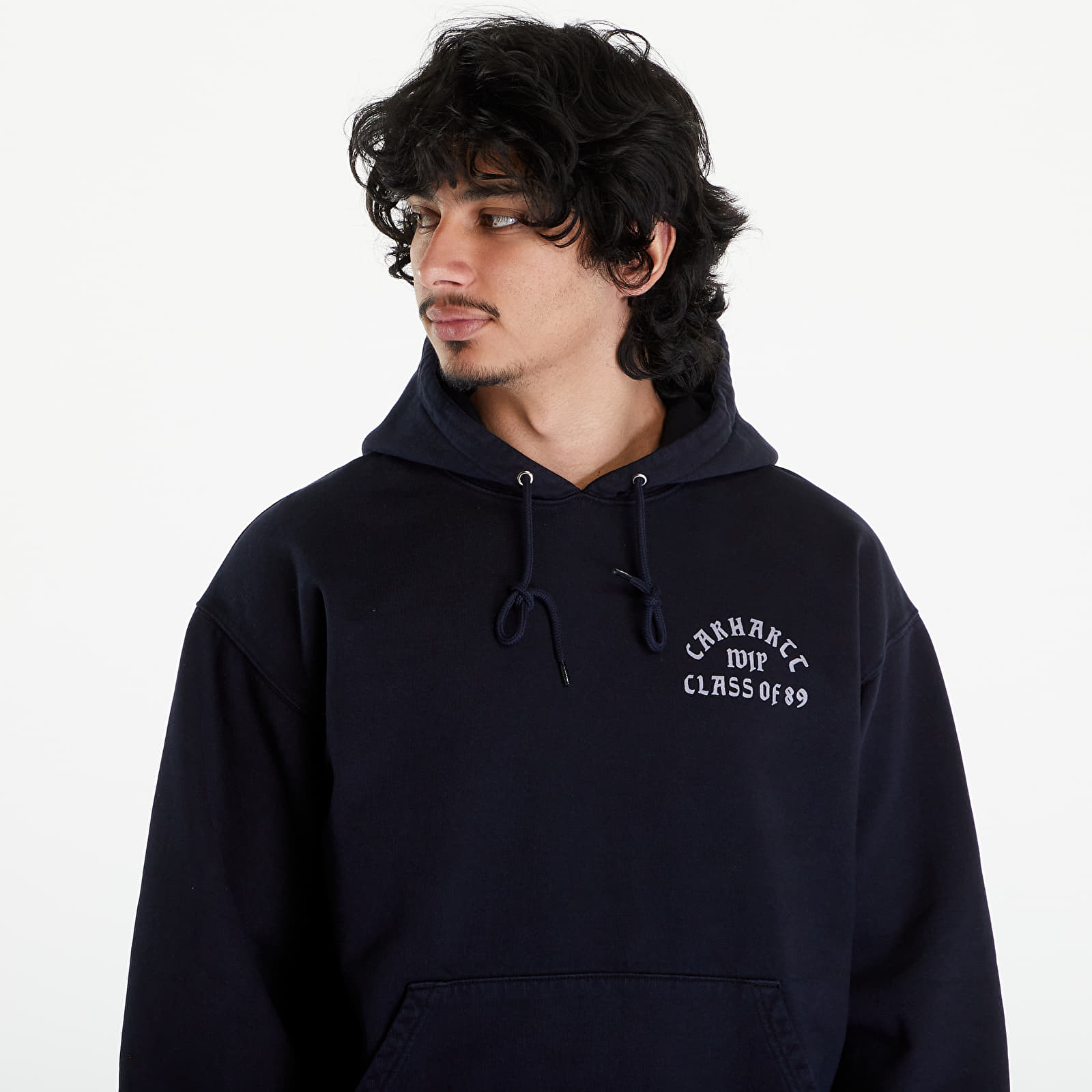 Hoodies and sweatshirts  Carhartt WIP Hooded Class of 89 Sweat UNISEX Dark Navy/ White Garment Dyed